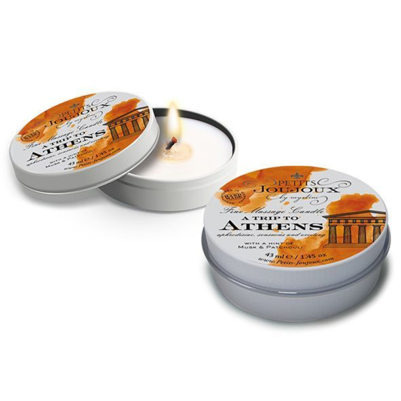 Масажна свічка Petits Joujoux Athens Musk and Patchouli з афродизіаками 43 мл Масажна свічка Petits Joujoux Athens Musk and Patchouli з афродизіаками 43 мл