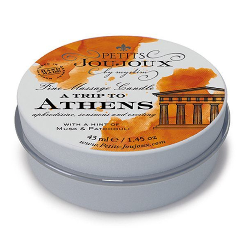 Масажна свічка Petits Joujoux Athens Musk and Patchouli з афродизіаками 43 мл Масажна свічка Petits Joujoux Athens Musk and Patchouli з афродизіаками 43 мл