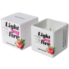 Массажная свеча Love To Love Light my fire Strawberry (80 мл)