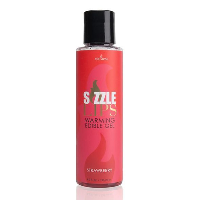 Согревающий массажный гель Sensuva Sizzle Lips Strawberry 125 мл Согревающий массажный гель Sensuva Sizzle Lips Strawberry 125 мл