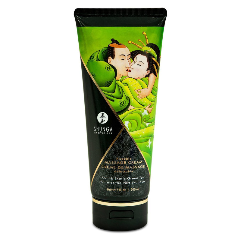 Съедобный массажный крем Shunga Kissable Massage Cream Pear & Exotic Green Tea 200 мл Съедобный массажный крем Shunga Kissable Massage Cream Pear & Exotic Green Tea 200 мл