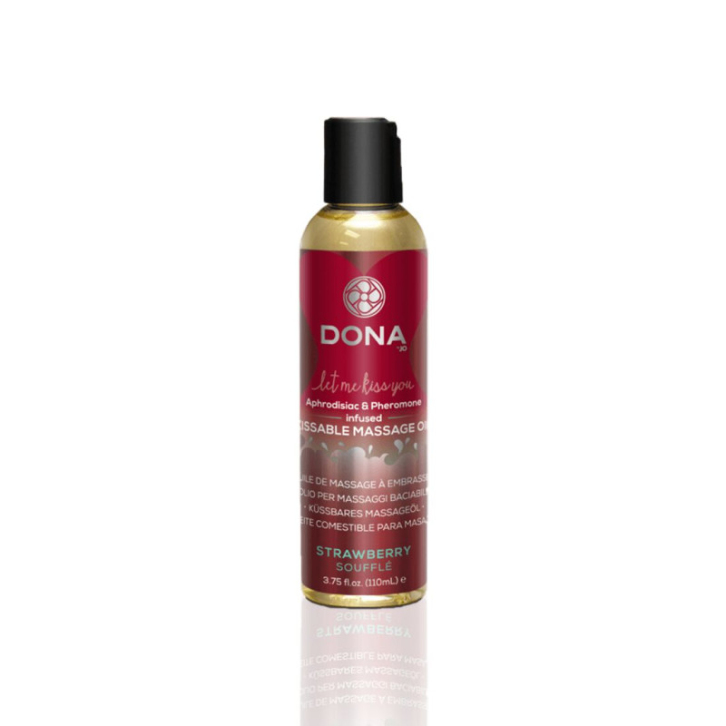 Массажное масло DONA Kissable Massage Oil Strawberry Souffle 110 мл Массажное масло DONA Kissable Massage Oil Strawberry Souffle 110 мл