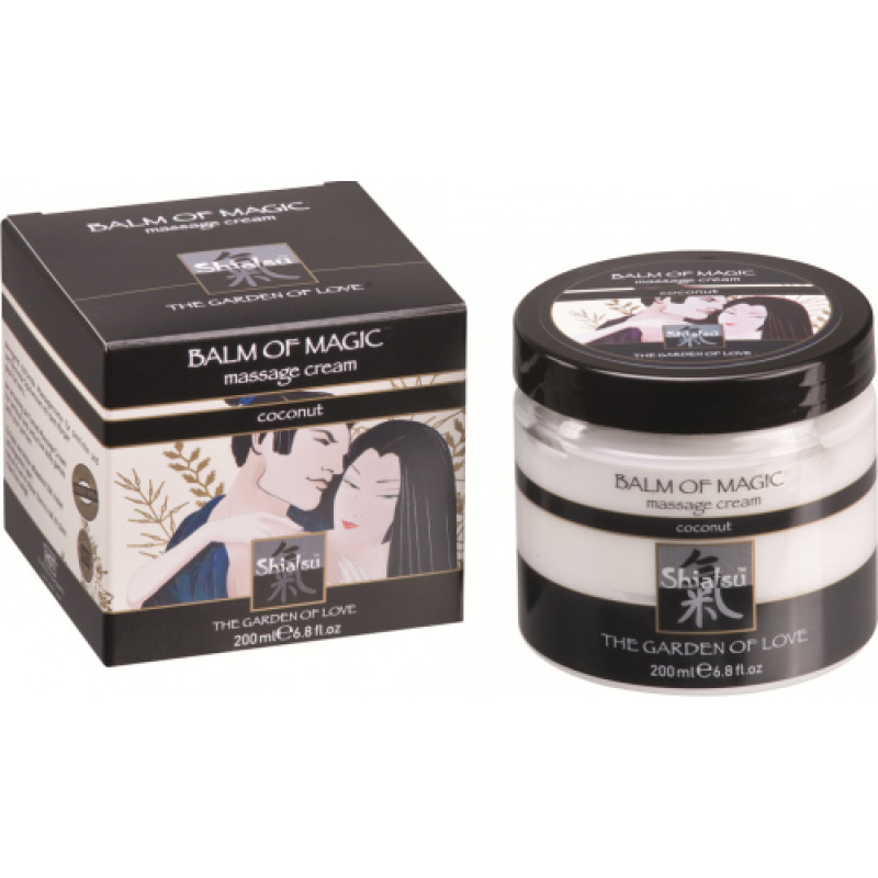 Массажный крем Hot Shiatsu Balm Of Magic с запахом кокоса 200 мл Массажный крем Hot Shiatsu Balm Of Magic с запахом кокоса 200 мл