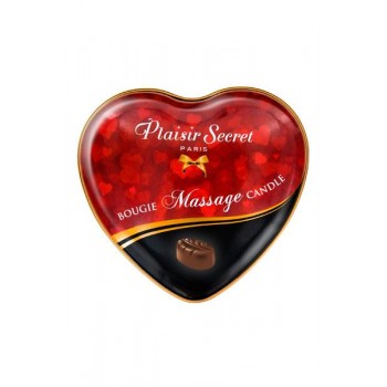 Массажная свеча сердечко Plaisirs Secrets Шоколадная 35 мл
