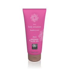 Лубрикант и массажное масло Hot 2 в 1 Massage-& Glide gel 2in1 Raspberry scent,200 мл