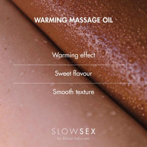 Розігріваюча їстівна масажна олія Slow Sex Bijoux Indiscrets WARMING MASSAGE OIL