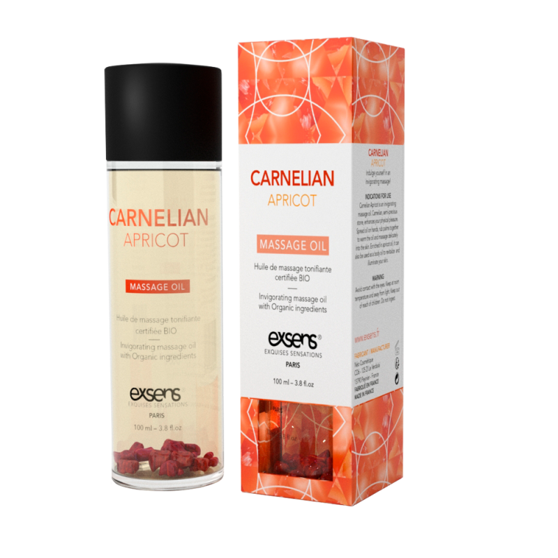 Массажное масло EXSENS Carnelian Apricot (бодрящее с сердоликом) 100 мл Массажное масло EXSENS Carnelian Apricot (бодрящее с сердоликом) 100 мл