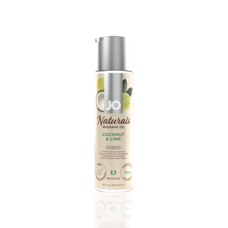 Масажна олія JO Naturals Massage Oil Coconut&Lime з натуральними ефірними оліями 120мл Масажна олія JO Naturals Massage Oil Coconut&Lime з натуральними ефірними оліями 120мл