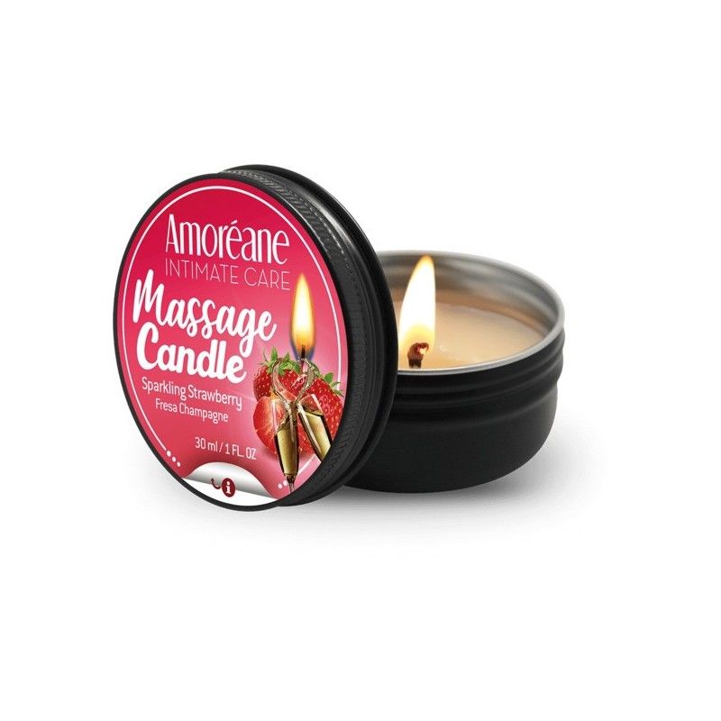 Массажная свеча Клубника в шампанском Amoreane Sparkling Strawberry 30 мл Массажная свеча Клубника в шампанском Amoreane Sparkling Strawberry 30 мл