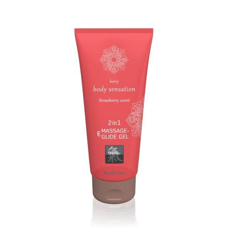Лубрикант и массажное масло Hot 2 в 1 Massage-& Glide gel 2in1 Strawberry scent, 200 мл Лубрикант и массажное масло Hot 2 в 1 Massage-& Glide gel 2in1 Strawberry scent, 200 мл