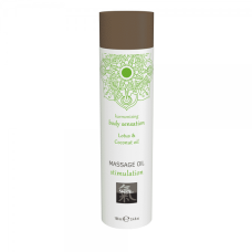 Стимулирующее массажное масло Hot SHIATSU stimulation Лотос и Кокос 100 мл