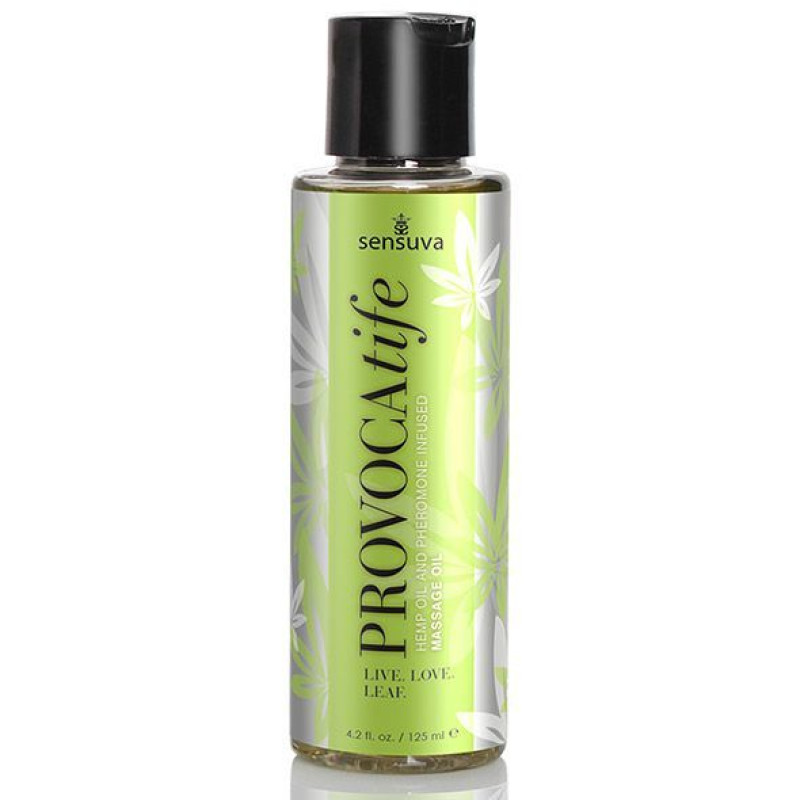Массажное масло Sensuva: Provocatife Hemp Oil Infused Massage с феромонами и маслом конопли 125 мл Массажное масло Sensuva: Provocatife Hemp Oil Infused Massage с феромонами и маслом конопли 125 мл