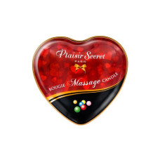 Массажная свеча сердечко Plaisirs Secrets с ароматом Жевательной Резинки 35 мл
