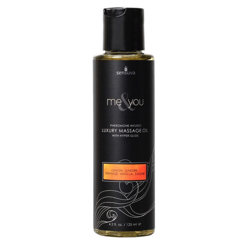 Массажное масло Sensuva Me & You Lemon, Ginger, Orange, Vanilla & Sugar с феромонами 125 мл Массажное масло Sensuva Me & You Lemon, Ginger, Orange, Vanilla & Sugar с феромонами 125 мл