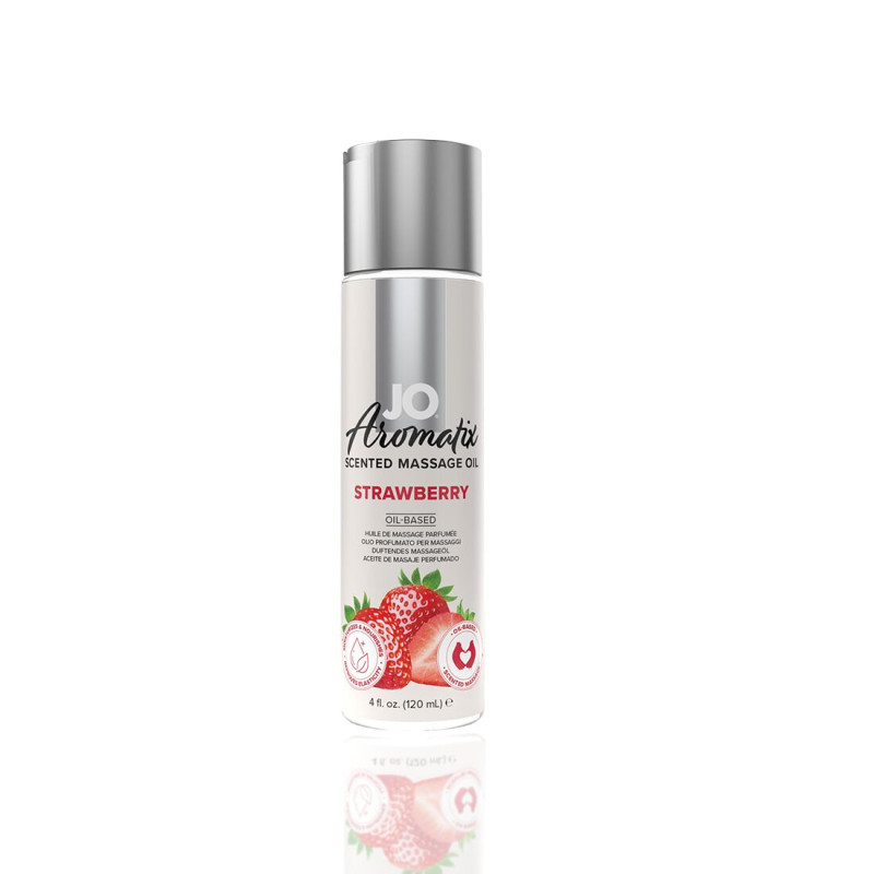 Натуральное массажное масло JO Aromatix Massage Oil Strawberry 120 мл Натуральное массажное масло JO Aromatix Massage Oil Strawberry 120 мл
