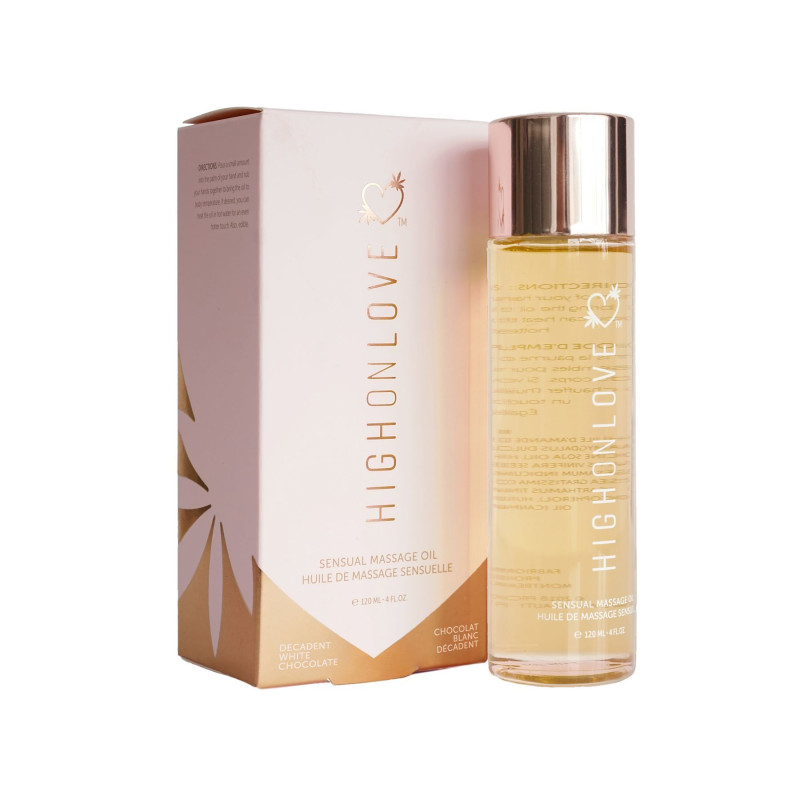 Массажное масло HighOnLove Massage Oil Decadent White Chocolate с маслом семян конопли 120 мл Массажное масло HighOnLove Massage Oil Decadent White Chocolate с маслом семян конопли 120 мл
