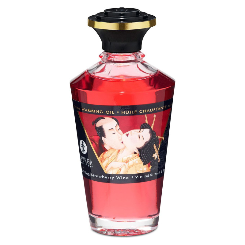 Олія Shunga Aphrodisiac Warming Oil Sparkling Strawberry Wine 100 мл