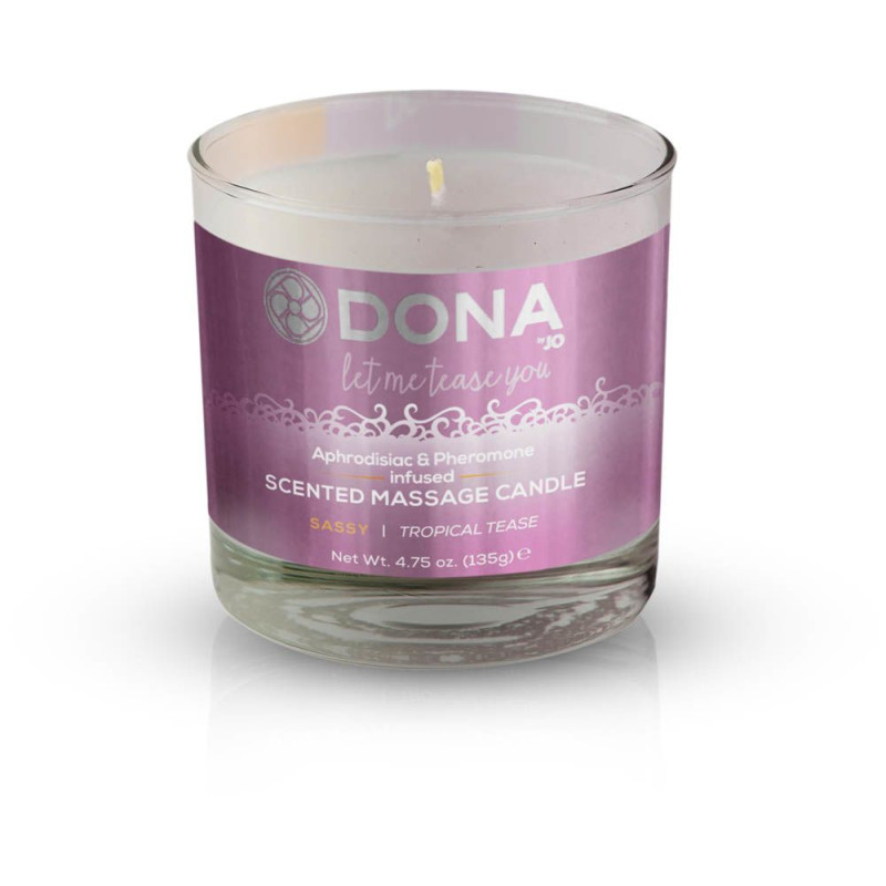 Массажная свеча DONA Scented Massage Candle Tropical Tease SASSY 135 гр Массажная свеча DONA Scented Massage Candle Tropical Tease SASSY 135 гр