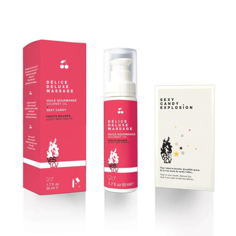 Съедобное массажное масло YESforLOV DÉLICE DELUXE Сочные красные фрукты 50 мл Съедобное массажное масло YESforLOV DÉLICE DELUXE Сочные красные фрукты 50 мл