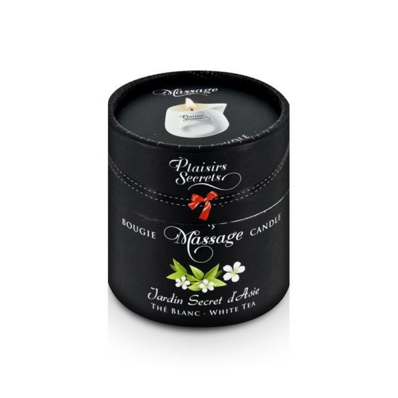 Массажная свеча Plaisirs Secrets с ароматом Белого Чая 80 мл