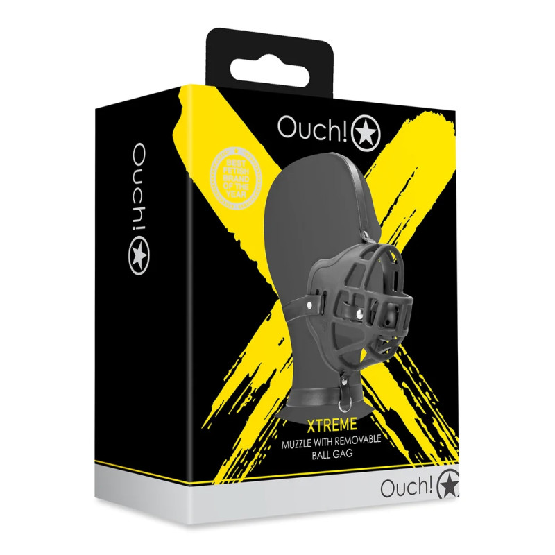 Маска-намордник с кляпом Ouch! Xtreme Muzzle with Removable Ball Gag
