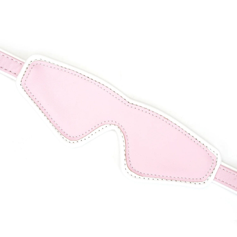 Кожаная маска на глаза Liebe Seele White & Pink Fairy Goat Leather Blindfold