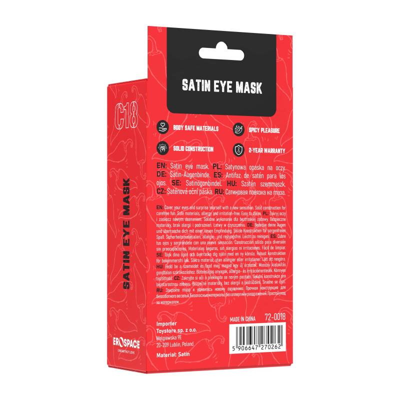 Повязка Erospace Wild Play Satin Eye Mask C18