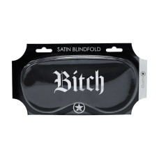 Маска на глаза Ouch! Satin Blindfold Bitch Black