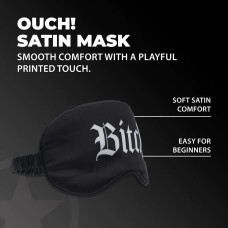 Маска на глаза Ouch! Satin Blindfold Bitch Black