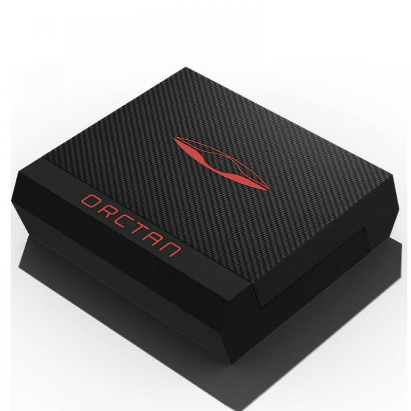 Мастурбатор нереалістичний з вібрацією Womanizer Orctan Червоно-чорний