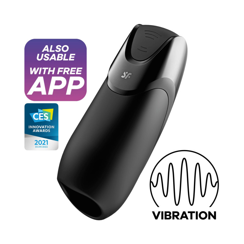 Смарт-мастурбатор з вібрацією Satisfyer Men Vibration+, 2 мотори, 14 режимів, водонепроникний Смарт-мастурбатор з вібрацією Satisfyer Men Vibration+, 2 мотори, 14 режимів, водонепроникний