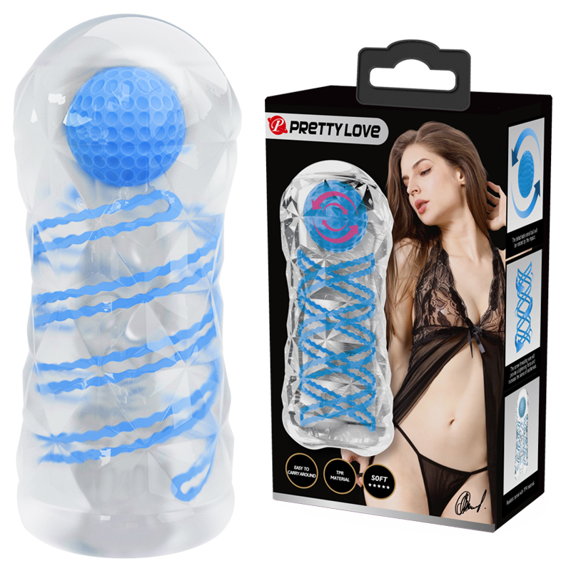 Мастурбатор Pretty Love Transparent Reusable Masturbator Blue