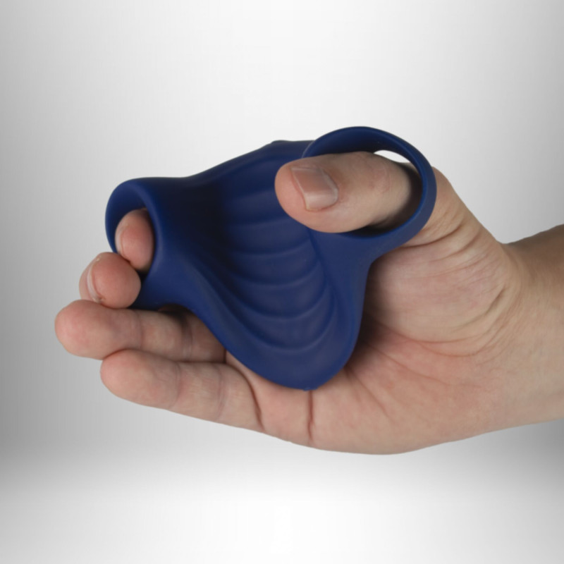 Мастурбатор Rocks Off Palm Blue, петли для пальцев, 10 режимов