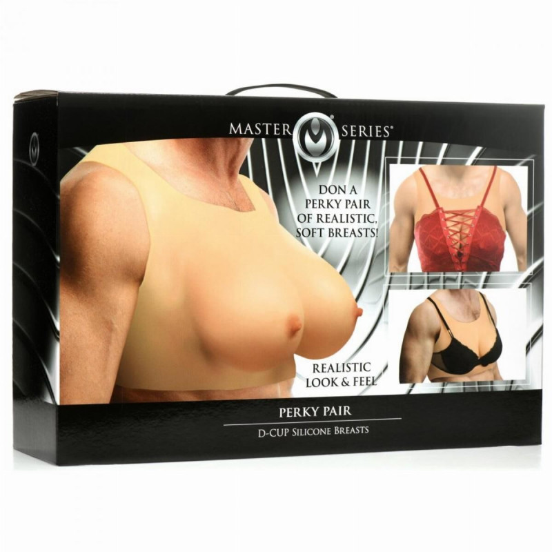 Накладная силиконовая грудь Master Series Perky Pair D-Cup Silicone Breasts Накладная силиконовая грудь Master Series Perky Pair D-Cup Silicone Breasts