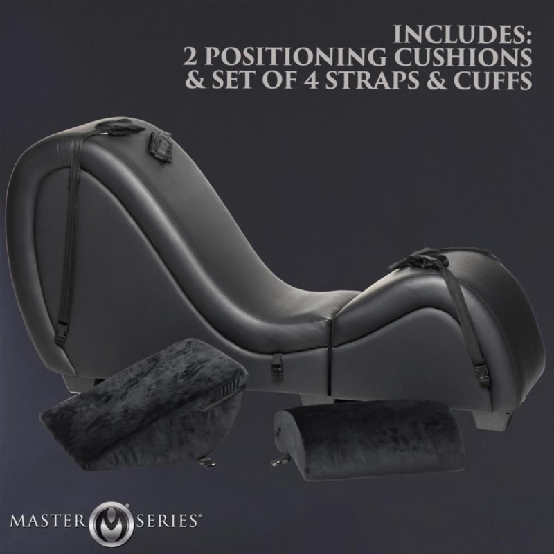 Секс-кресло с подушками Master Series Kinky Sex Lounge with Cushions - Black Секс-кресло с подушками Master Series Kinky Sex Lounge with Cushions - Black