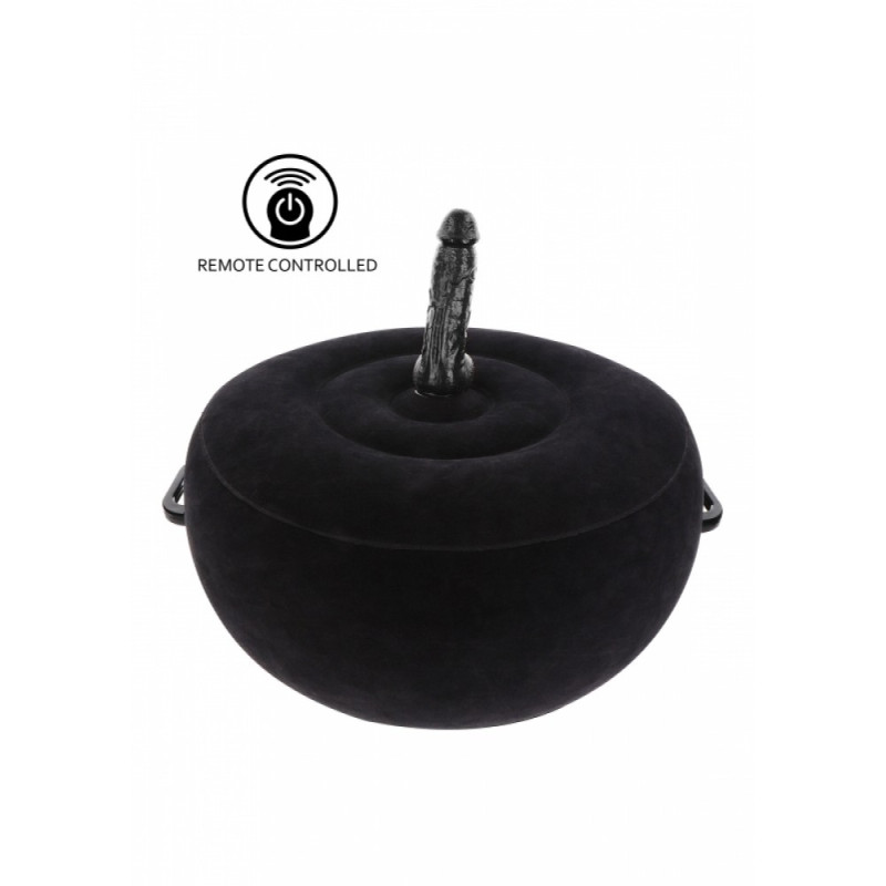 Подушка для сексу з реалістичним вібратором Taboom з дистанційним пультом, чорна Подушка для сексу з реалістичним вібратором Taboom з дистанційним пультом, чорна