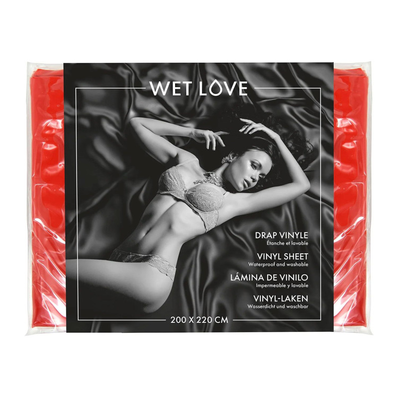 Простыня из винила Fetish Tentation Red 220x200, красная Простыня из винила Fetish Tentation Red 220x200, красная