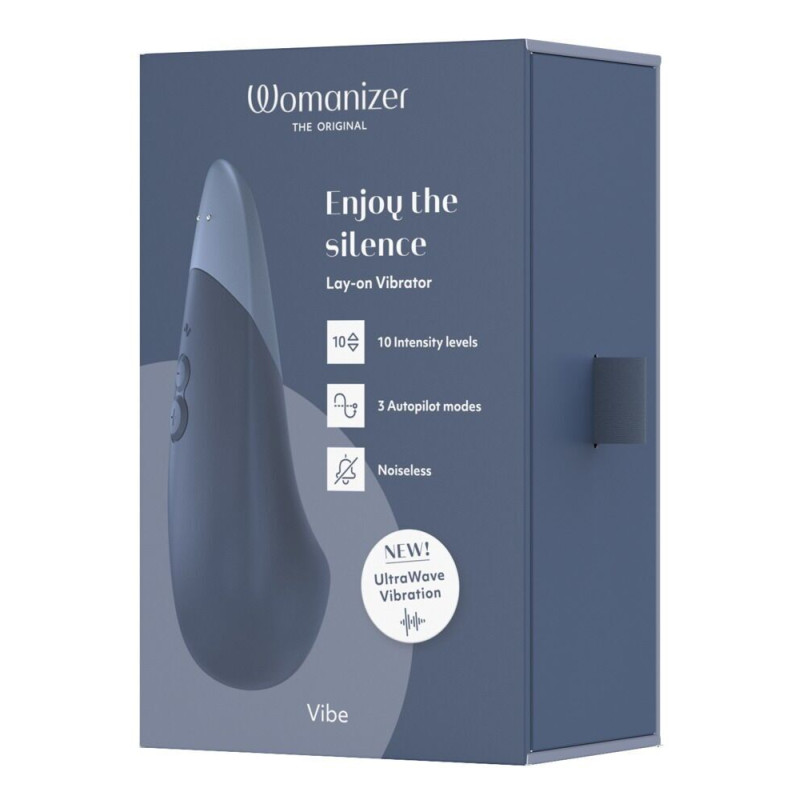 Мини-вибратор Womanizer Vibe Dark Blue, 3 авторежима + 10 уровней интенсивности