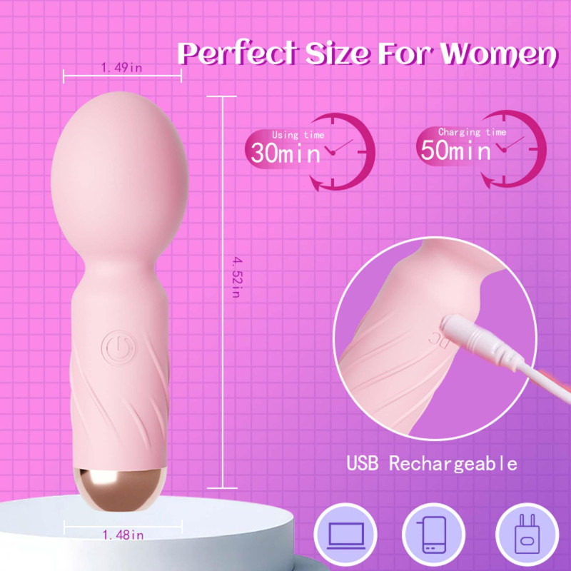 Мини вибромассажер B - Series Cute Mini Wand Pink