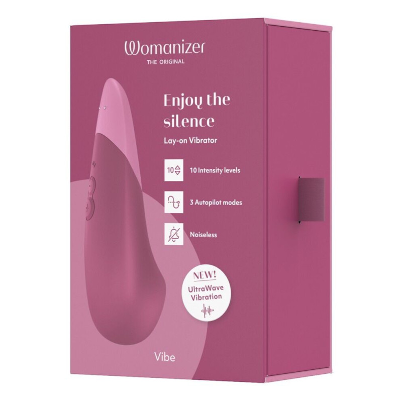 Мини-вибратор Womanizer Vibe Dusky Pink, 3 авторежима + 10 уровней интенсивности