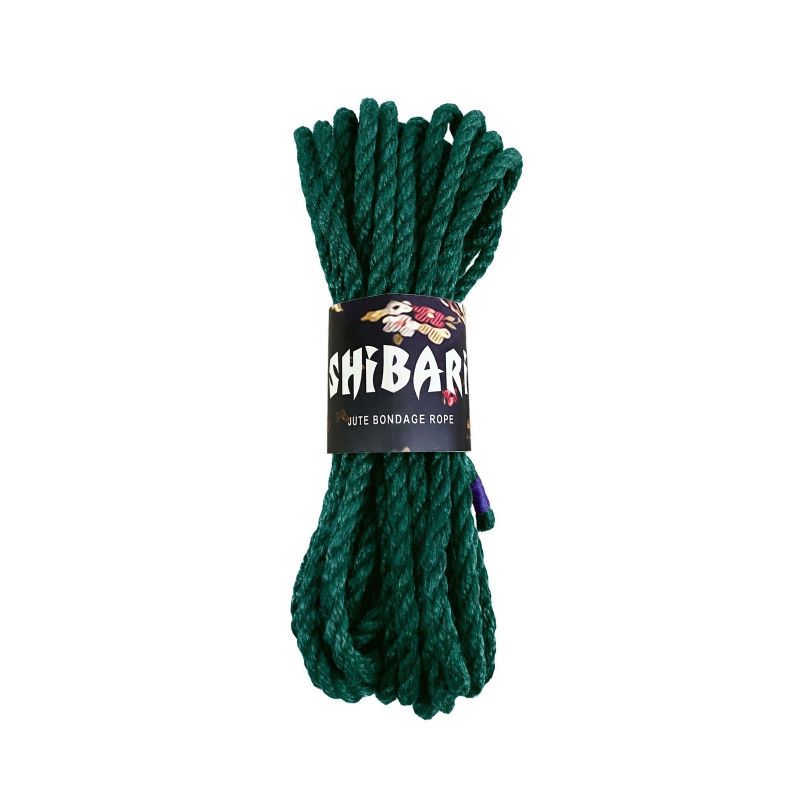 Джутовая веревка для Шибари Feral Feelings Shibari Rope, 8 м зеленая