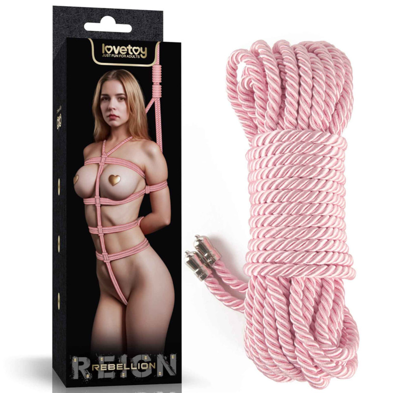 Веревка LoveToy Rebellion Reign Bondage Rope Rose, 10 м