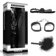 Набор БДСМ LoveToy Deluxe Bondage Kit (кляп, наручники, перышко)