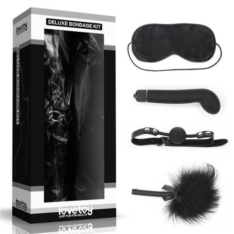Набор БДСМ LoveToy Deluxe Bondage Kit (маска, вибратор, кляп, перышко)