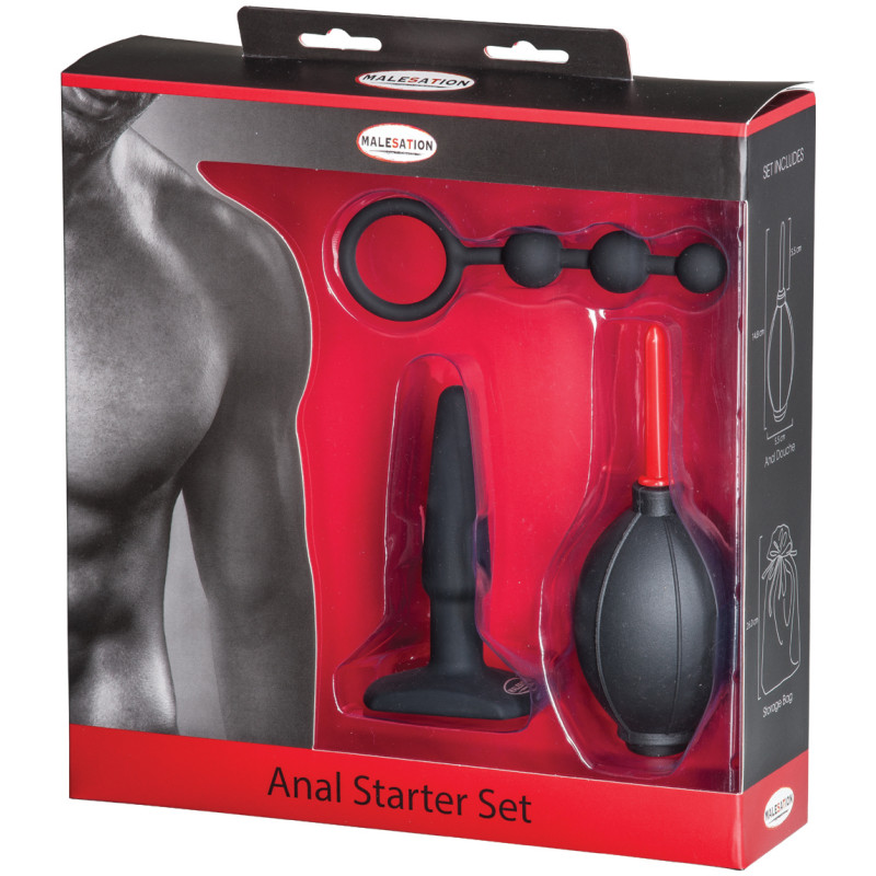 Набір секс-іграшок StRubber MALESATION Anal Starter Set Чорний Набір секс-іграшок StRubber MALESATION Anal Starter Set Чорний