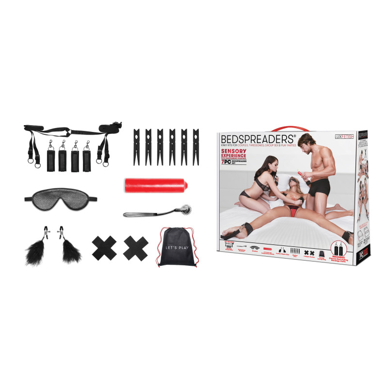 Набір БДСМ StRubber Lux Fetish Bedspreaders Sensory Experience 7 шт Набір БДСМ StRubber Lux Fetish Bedspreaders Sensory Experience 7 шт