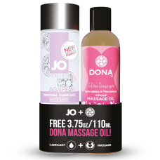 Подарочный набор System JO Limited Edition Promo Pack Jo Agape 120мл + DONA Flirty Massage 110