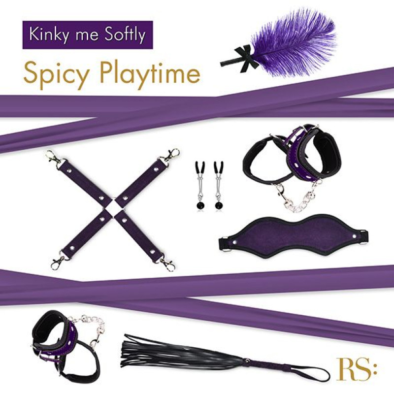 Подарочный набор для BDSM RIANNE S - Kinky Me Softly Фиолетовый: 8 предметов для удовольствия Подарочный набор для BDSM RIANNE S - Kinky Me Softly Фиолетовый: 8 предметов для удовольствия