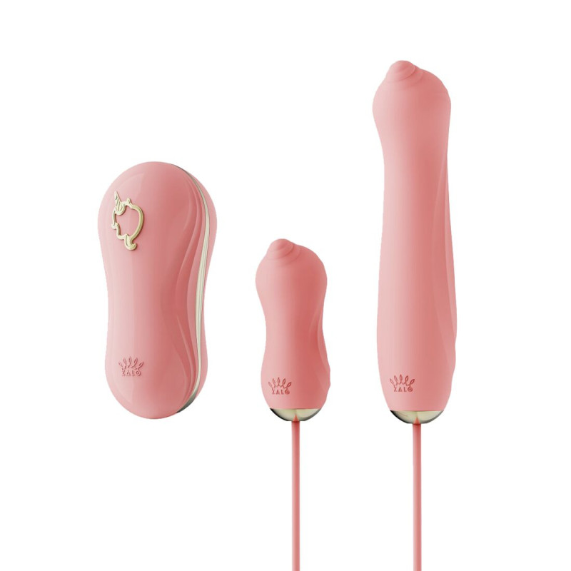 Набор 3в1 Zalo — UNICORN Set Pink, виброяйцо, пульсатор, вакуумный стимулятор Набор 3в1 Zalo — UNICORN Set Pink, виброяйцо, пульсатор, вакуумный стимулятор