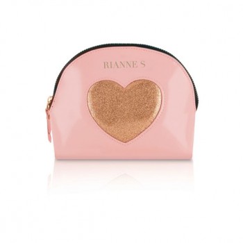 Романтичний набір Rianne S: Kit d'Amour: віброкуля, пір'їнка, маска, чохол-косметичка Рожевий/Золотий